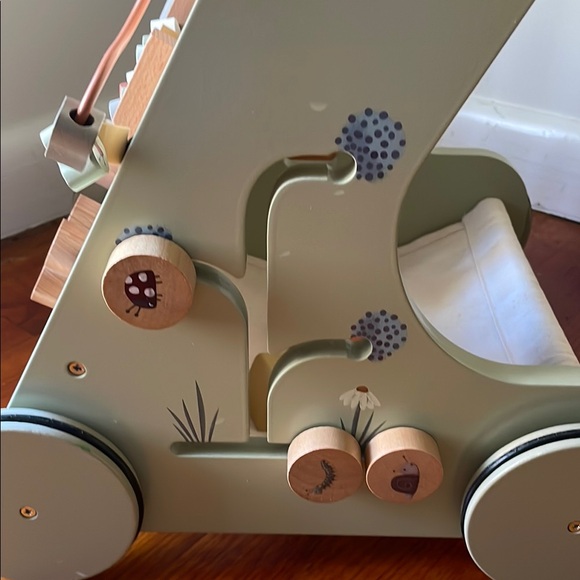 Wooden Activity Walker for Kids - Green - Picture 8 of 11